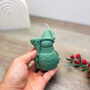 Green Snowman Christmas Decoration Candle, thumbnail 4 of 8