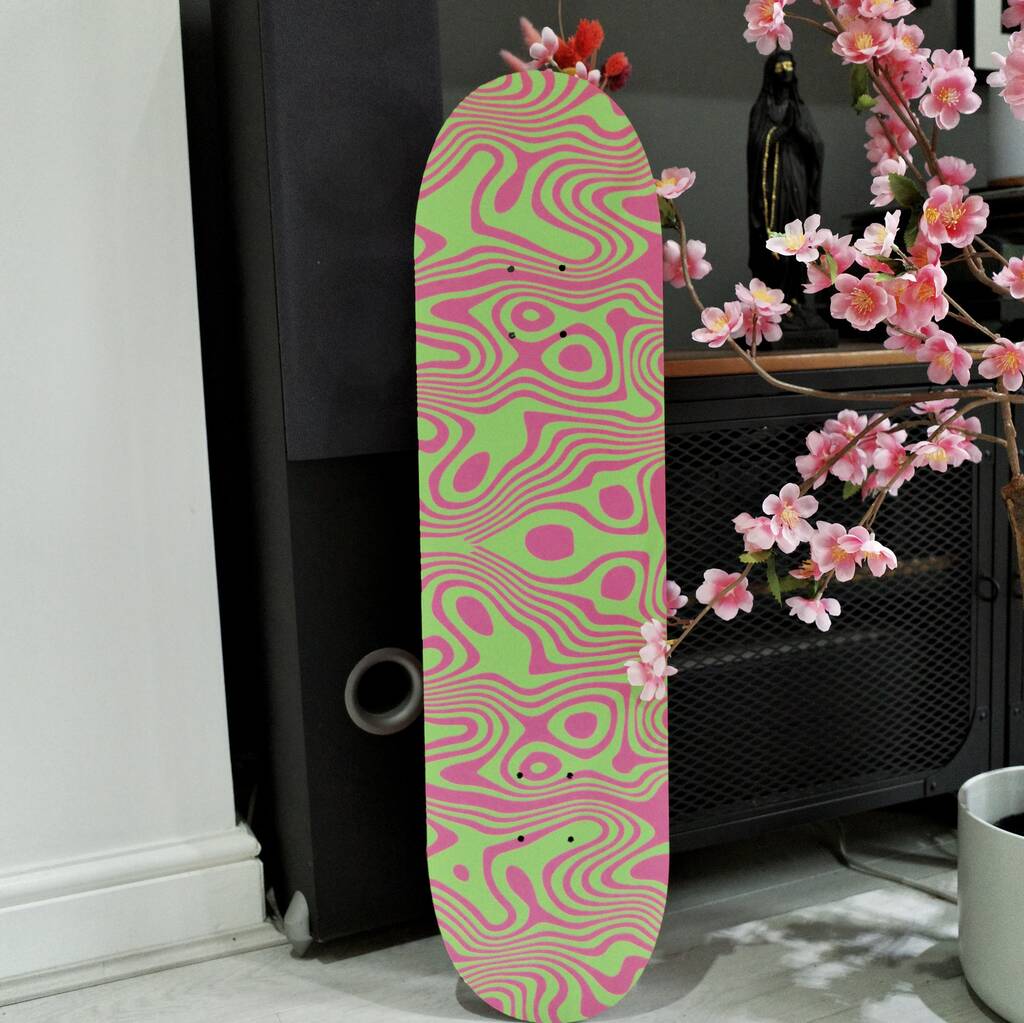 Psychedelic Swirl Clear Acrylic Skateboard Deck By Yil Printworks ...