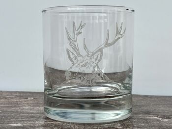 Stag Glass Tumbler And Coaster Set, 2 of 2