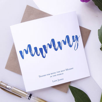 Mummy | Personalised Foiled Mother's Day Card, 2 of 3