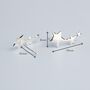 Sterling Silver Triple Star Curve Stud Earrings, thumbnail 3 of 5