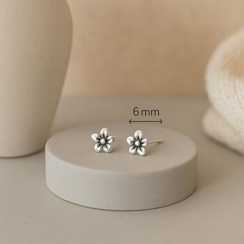 Sterling Silver Flower Petals Earrings, 5 of 7