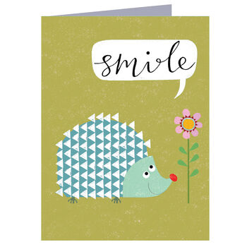 Hedgehog Mini Greetings Card, 3 of 4