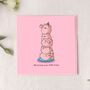 Cute Pig Stack Greetings Card, thumbnail 9 of 9