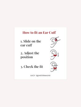 Skinny Drip Ear Cuff With White Topaz, 5 of 6