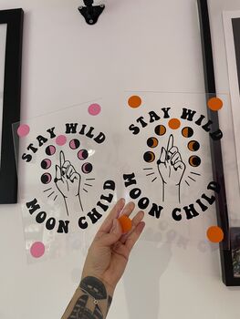 Stay Wild Moon Child Clear Acrylic Vinyl Plaque Decor, 4 of 9