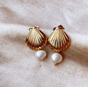 Shell And Pearl Earrings, 3 of 6