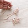 Pink Bridal Hair Pin Set, thumbnail 3 of 4