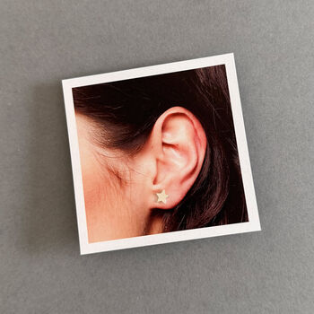Friendship Star Sterling Silver Earrings, 9 of 10