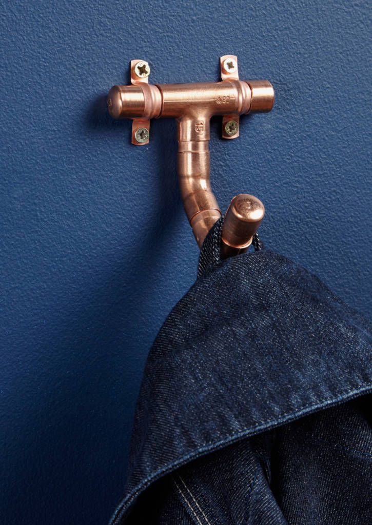 Industrial Copper Pipe Door Hook By Lime Lace