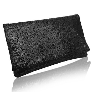 Plain Sparkly Sequin Clutch, 2 of 6