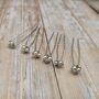 Set Of Six Pearl Bridal Hair Pins, thumbnail 9 of 12