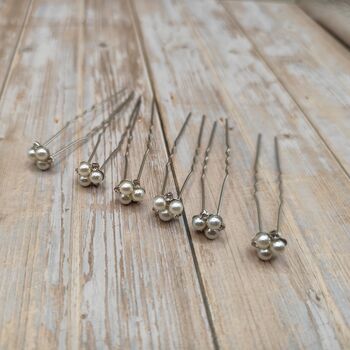 Set Of Six Pearl Bridal Hair Pins, 9 of 12