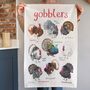 Gobblers Bird Cotton Tea Towel, thumbnail 2 of 3