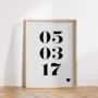 Personalised Date Print Anniversary Gift, thumbnail 1 of 4