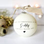 Personalised First Christmas Bauble As Mummy Or Daddy, thumbnail 3 of 3