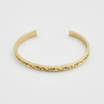 Blackberry Bramble Gold Bangle, 4 of 9