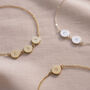 Personalised Mini Initial Disc Slider Bracelet, thumbnail 1 of 11