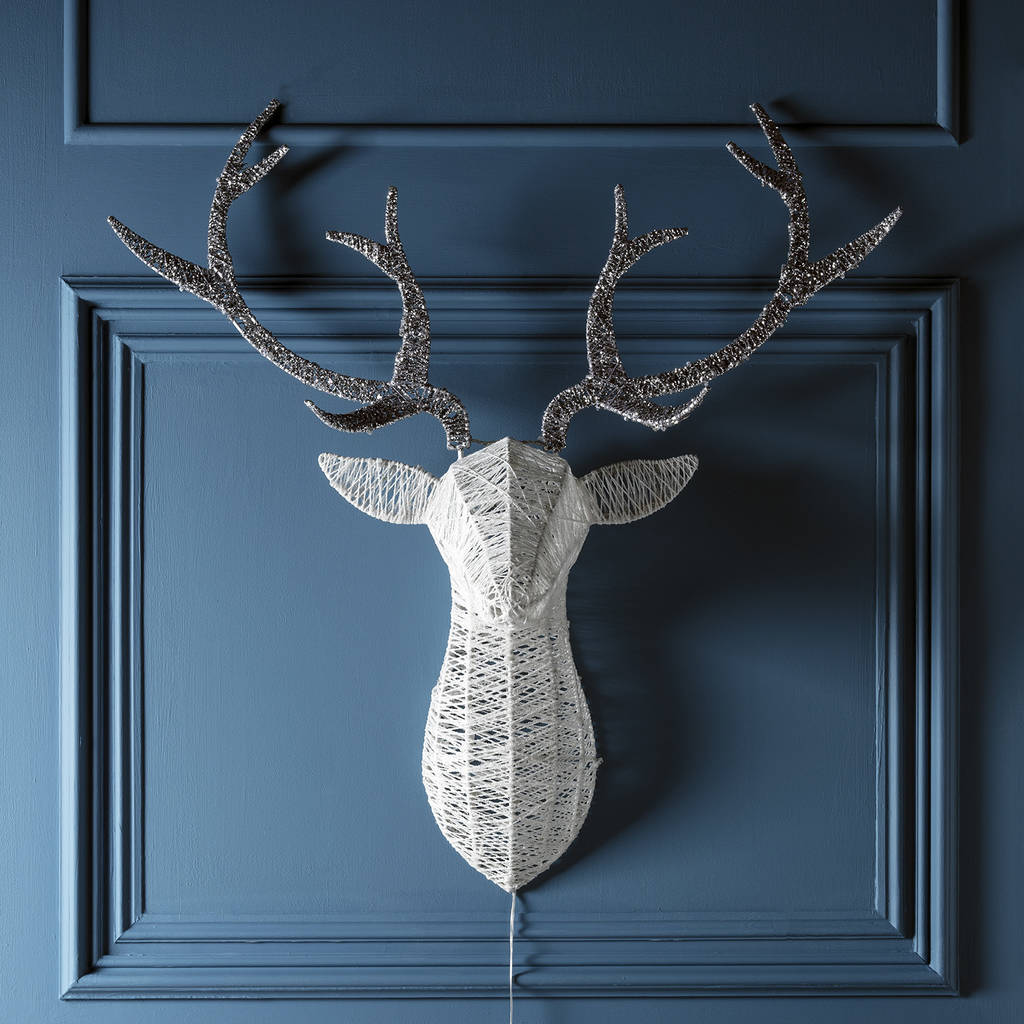 Sparkly Light Up Stag Head By Lights4fun