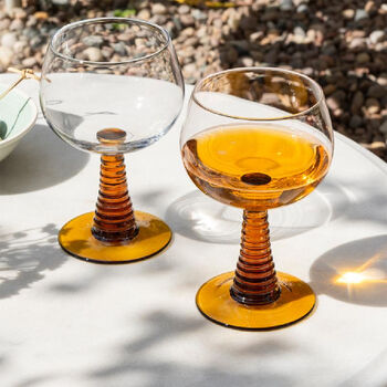 Set Of Two Retro Roemer Wine Glasses, 2 of 5