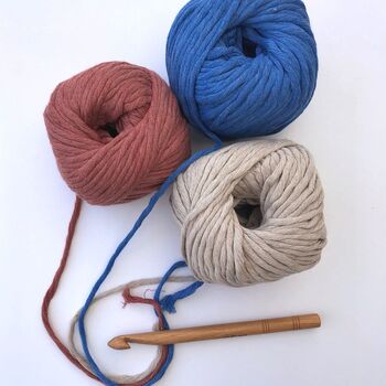Parma Shopper Bag Chunky Cotton Crochet Kit, 6 of 8