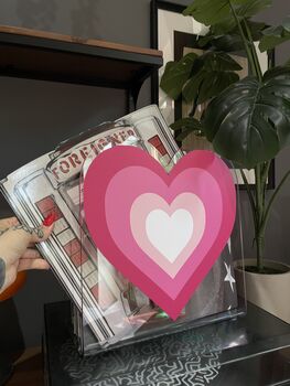 Retro Heart Vinyl Lp Record Holder, 6 of 6