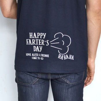'Farter's Day - Ha Ha' Personalised T Shirt, 2 of 2