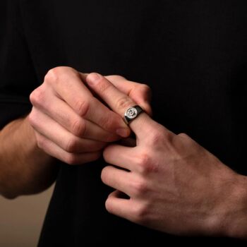 Silver God Greek Zeus Ring, 4 of 12