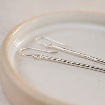 Sterling Silver Long Stick Earrings, 4 of 4