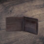 Men's Dark Brown Wallet Luxury Italian Leather Bifold Rfid Protected, thumbnail 7 of 8
