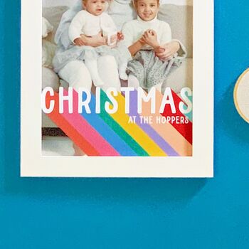 Personalised Family Christmas Rainbow Print, 6 of 8