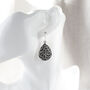 Silver Plated Floral Dangle Earrings, thumbnail 6 of 7