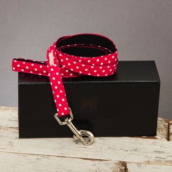 The York Red And White Spotted Dog Lead, 2 of 3