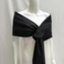 Black Duchess Satin Wrap For Special Occasions, thumbnail 1 of 7