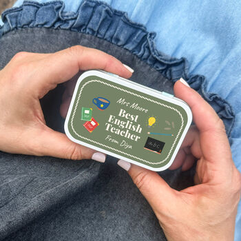 Personalised Subject Teacher Gift Tin, 5 of 7