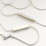 Embossed Silver Bar Necklace, thumbnail 8 of 12