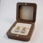 Personalised Sterling Silver And Gold Stirrup Earrings, thumbnail 9 of 10