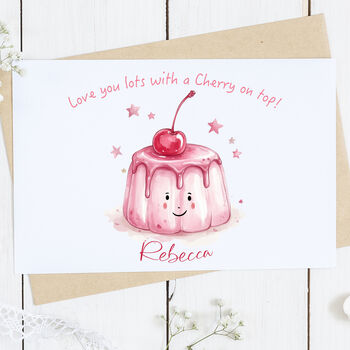 Personalised Love You Lots Cherry Card, 2 of 2