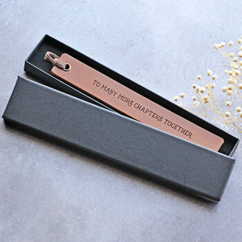 Personalised Father's Day Leather Bookmark Gift, 7 of 9