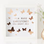 Personalised Butterfly Framed Christening Print, thumbnail 1 of 5