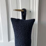 Sherpa Fluffy Sheep Door Draught Excluder Navy Blue, thumbnail 3 of 4