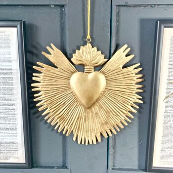 Golden Starburst Heart Decoration Ltew015, 5 of 7