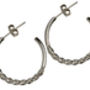 Barbed Silver Hoop Earrings, thumbnail 4 of 4