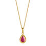 July Birthstone Ruby Gold Plated Necklace, thumbnail 2 of 12