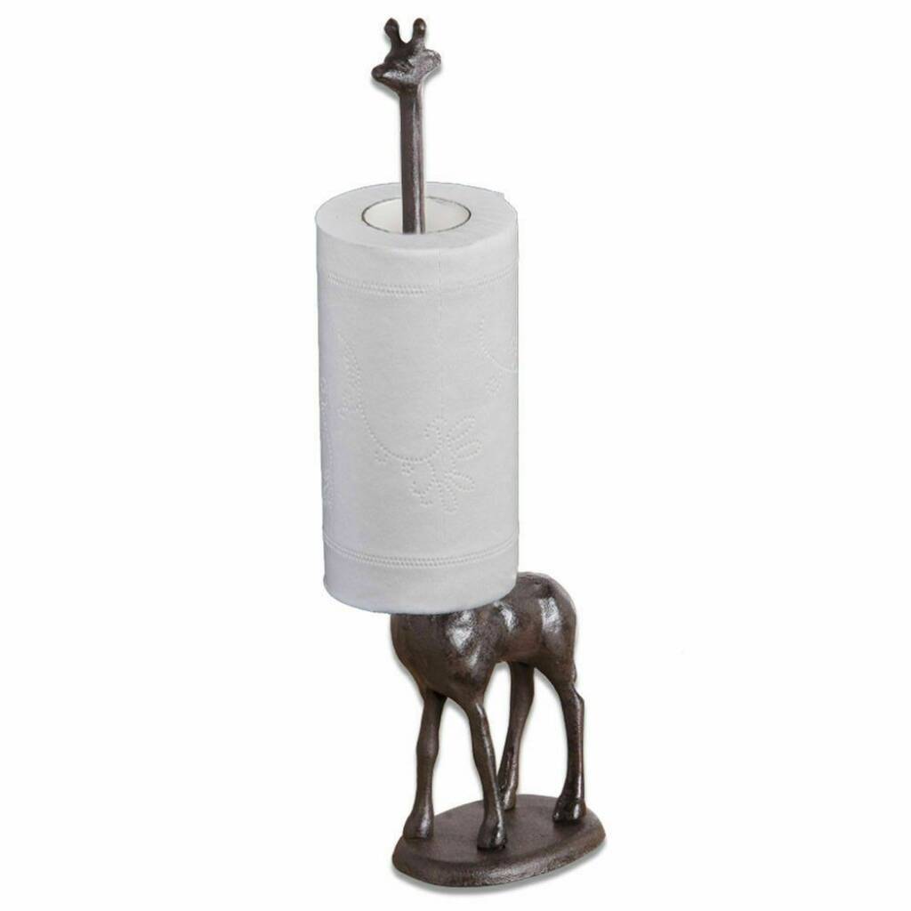 Cast Iron Giraffe Ornament/Kitchen Roll Holder By Air Armor