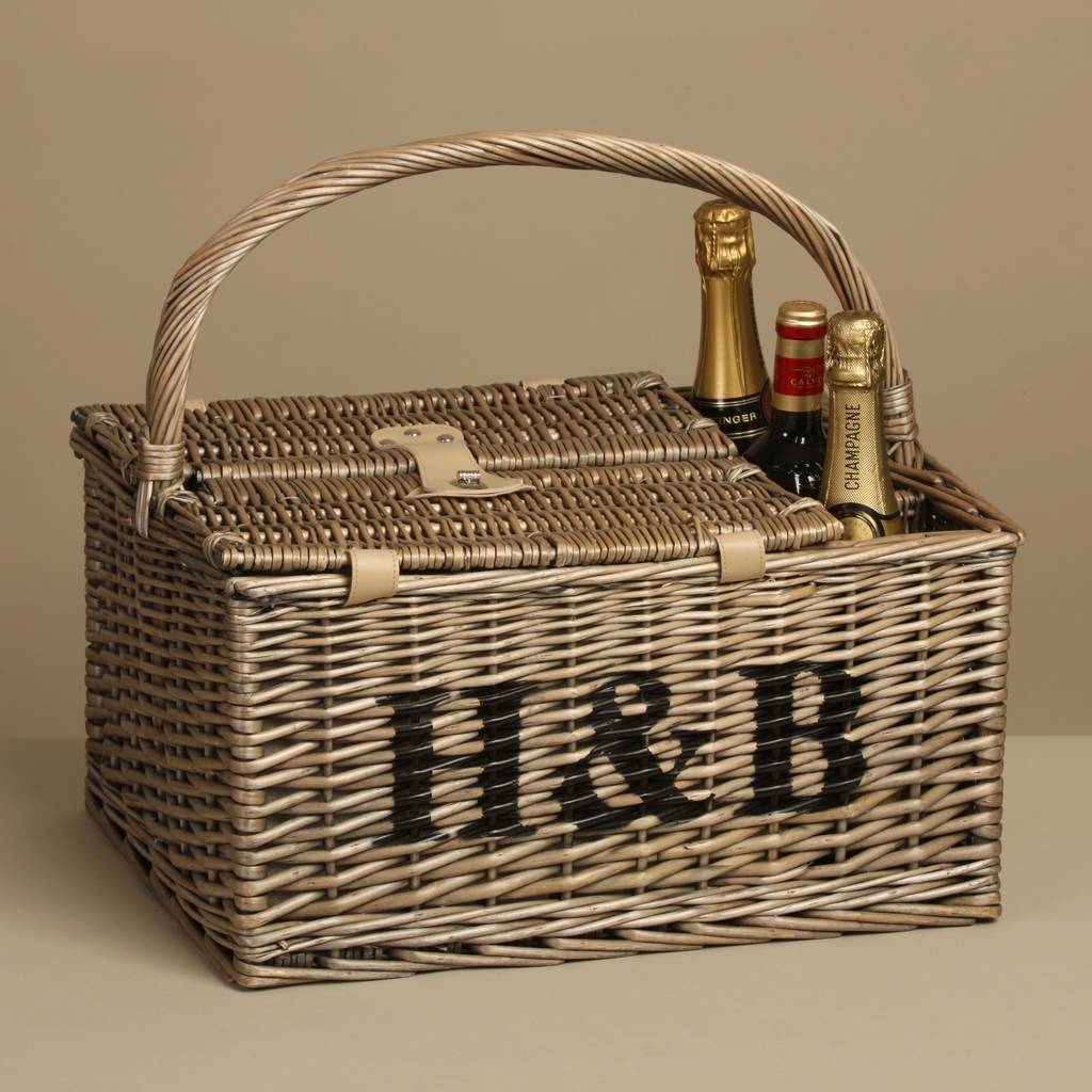 personalised picnic basket by the colourful garden company