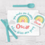 Personalised Rainbow Placemat Set For Children, thumbnail 1 of 3