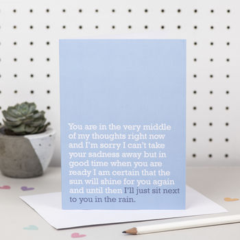 Sit Next To You In The Rain : Sympathy Card For Loss, 3 of 4