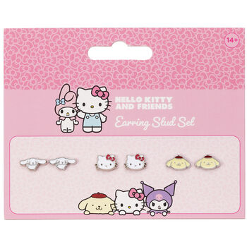 Hello Kitty Cinnamon Roll And Pompompurin Stud Earring Set, 7 of 7