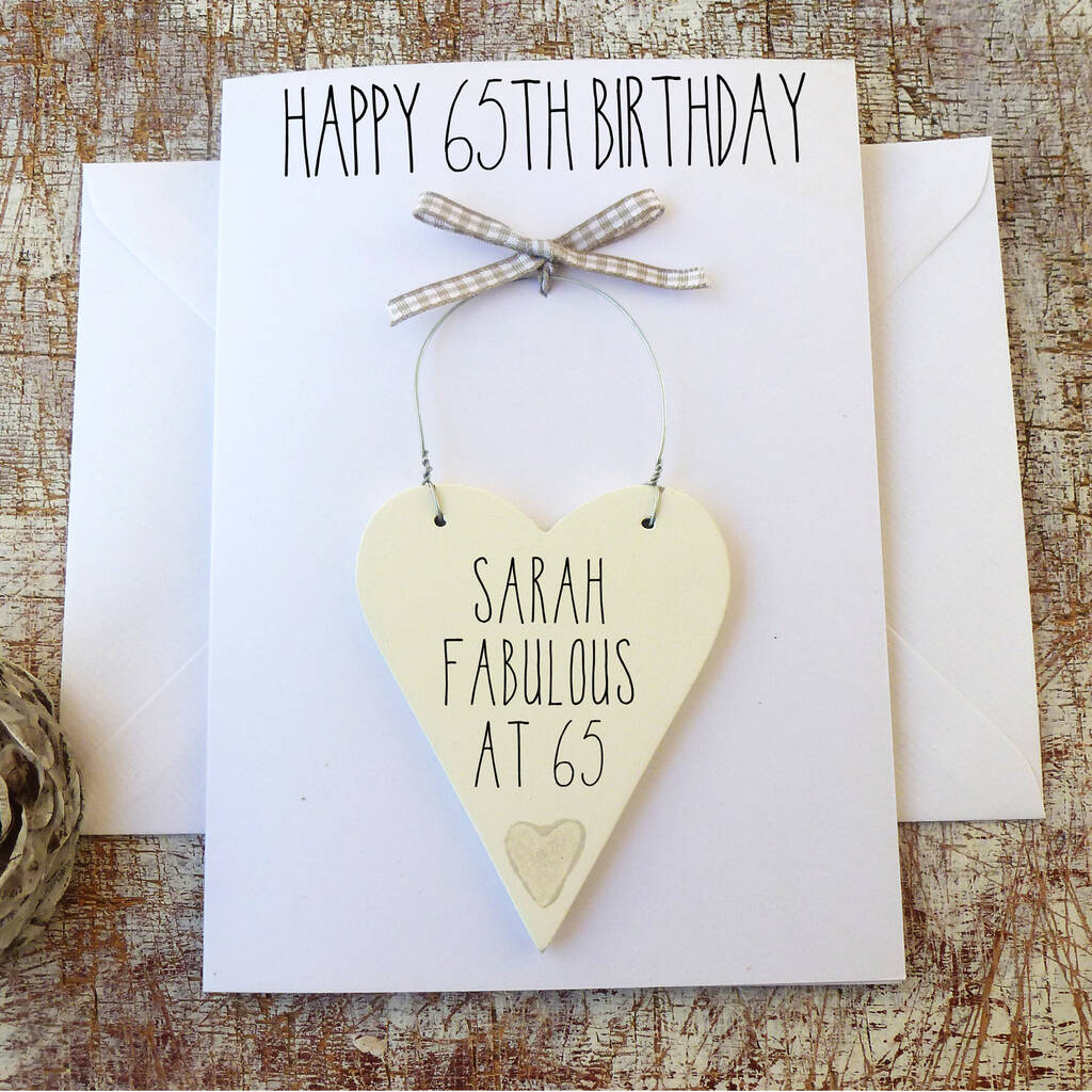Personalised 65th Birthday Card By Country Heart Personalised 65th Birthday Card By Country Heart